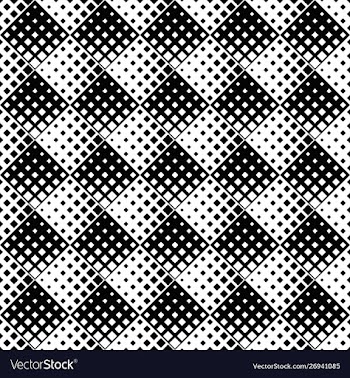 Black and white geometrical seamless square vector image