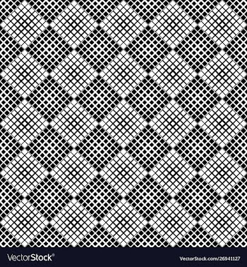 Black and white geometrical seamless square vector image