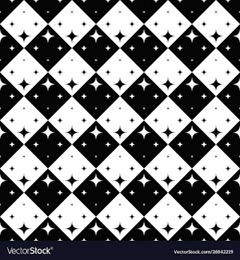 Black and white geometrical star pattern vector image