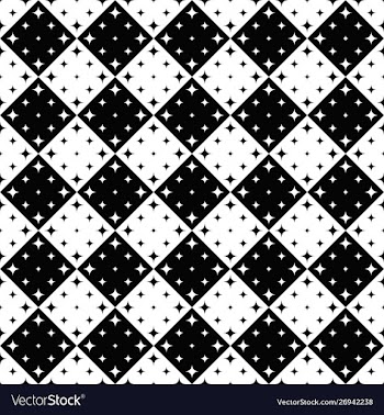 Black and white geometrical star pattern vector image