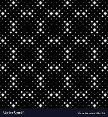 Black and white geometrical star pattern vector image