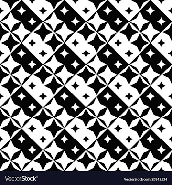 Black and white geometrical star pattern vector image