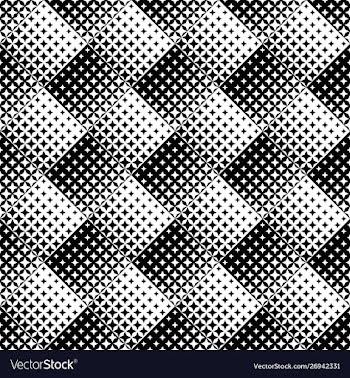 Black and white geometrical star pattern vector image