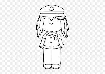 Black And White Girl Police Officer - Police Officer Girl Black And White