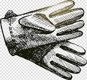 Black and white Glove Euclidean Hand, Black and white gloves transparent background PNG clipart