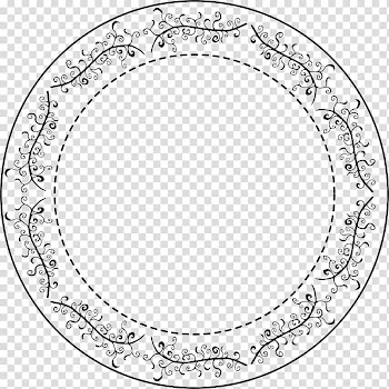 Black and white Grayscale , circle frame transparent background PNG clipart