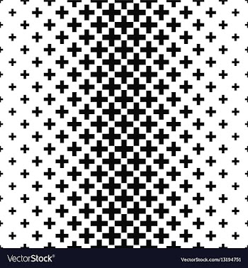 Black and white greek cross pattern background vector image