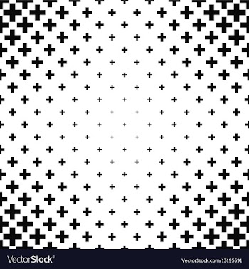 Black and white greek cross pattern vector image