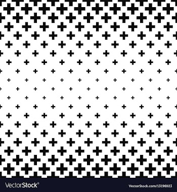 Black and white greek cross pattern vector image