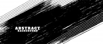 Black and white grunge brush stroke texture background Free Vector