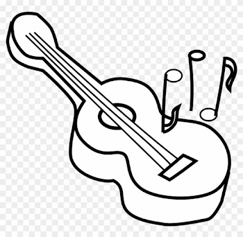 Black And White Guitar Free Download Clip Art Clipart - Guitar Clipart Black And White
