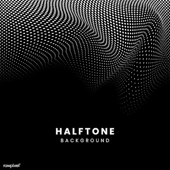 Black and white halftone background vector | Free stock vector - 542485