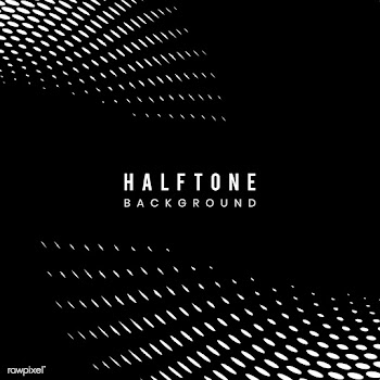 Black and white halftone background vector | Free stock vector - 542605