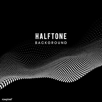 Black and white halftone background vector | Free stock vector - 542697