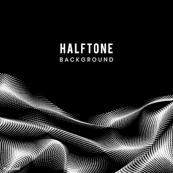 Black and white halftone background vector | Free stock vector - 542712