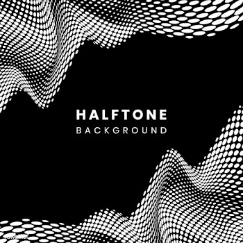 Black and white halftone background vector | Free stock vector - 542728