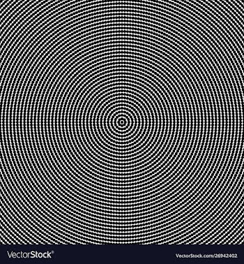 Black and white halftone round circle pattern vector image