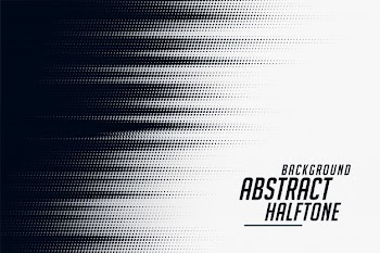 Black and white halftone speed pattern background Free Vector