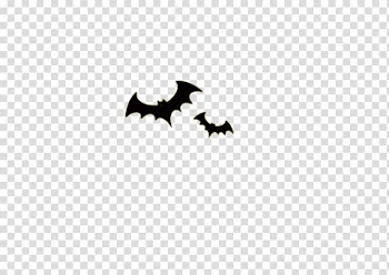 Black and white , Halloween bat transparent background PNG clipart