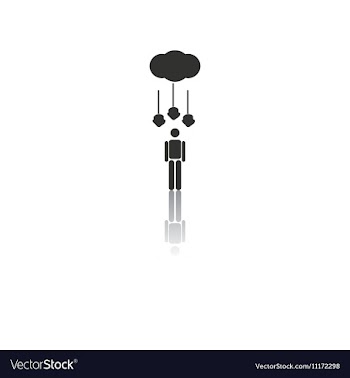 Black and white in flat design vector image
