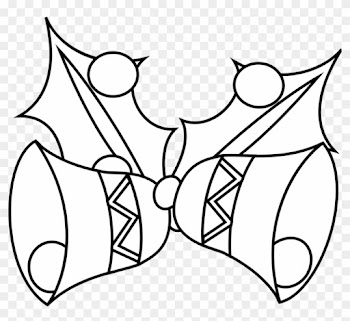 Black And White Jingle Bells Drawing - Color Merry Xmas: Adult Coloring Book
