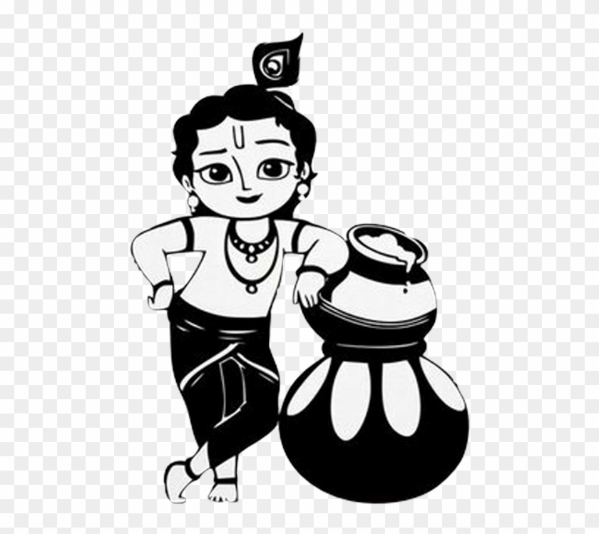 Black And White Krishna