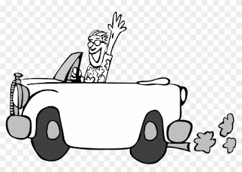 Black And White Leaf - Road Trip Clip Art