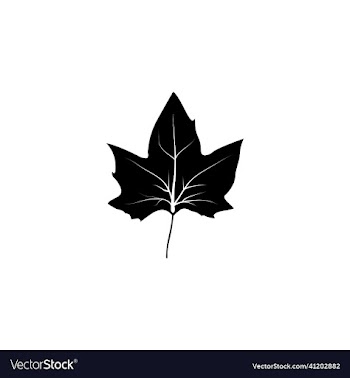 black and white leaf silhouette