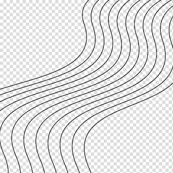 Black and white line transparent background PNG clipart