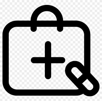 Black And White Medical Supplies Clip Art - Cross