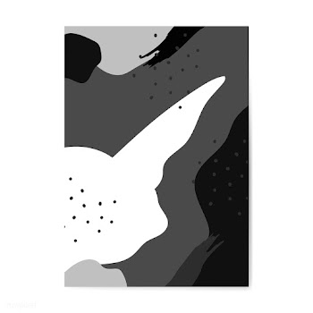 Black and white Memphis style poster vector | Free stock vector - 539800