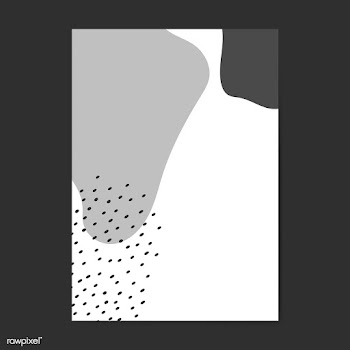 Black and white Memphis style poster vector | Free stock vector - 539927