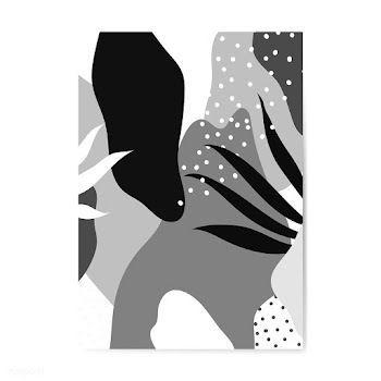 Black and white Memphis style poster vector | Free stock vector - 539928