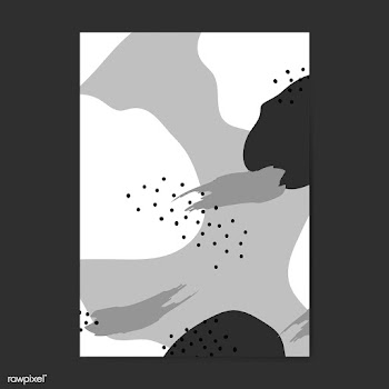 Black and white Memphis style poster vector | Free stock vector - 539973