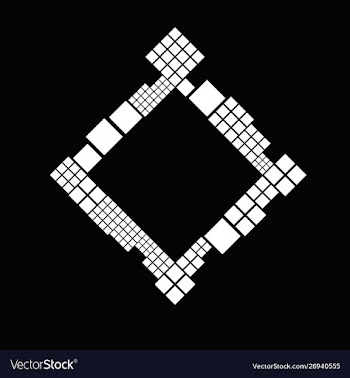 Black and white minimal diagonal square blank vector image