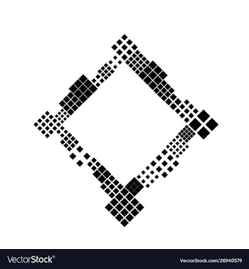 Black and white modern diagonal square blank vector image