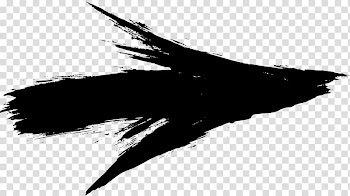 Black and white Monochrome Drawing, watercolor arrow transparent background PNG clipart