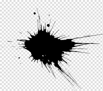 Black and white Monochrome Paint, paint splatter transparent background PNG clipart