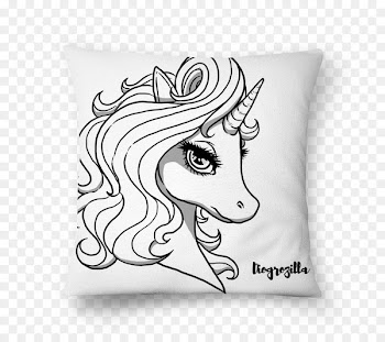 Black and white Monochrome photography - unicorn 