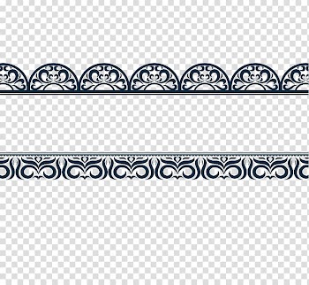 Black and white Motif , Dividing line transparent background PNG clipart