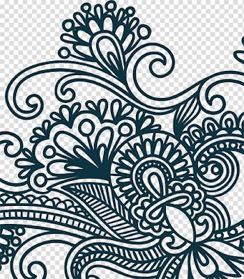 Black and white Motif , Line pattern transparent background PNG clipart