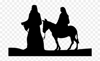 Black And White Nativity Clip Art - Merry Christmas Religious Backgrounds
