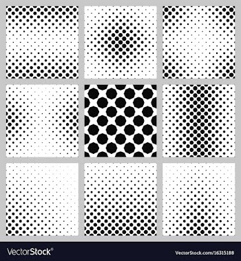 Black and white octagon pattern background set vector image