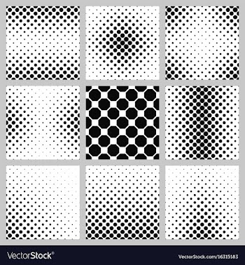 Black and white octagon pattern design set vector image