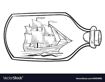 black and white old ship