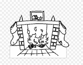 Black And White Outline Merry Christmas