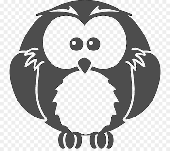 Black-and-white Owl Snowy owl Clip art - Cute Owl Cartoons png ...