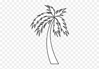 Black And White Palm Tree Travel Beach Icon - Black And White Palm Tree