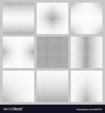 Black and white pentagram pattern design set vector image