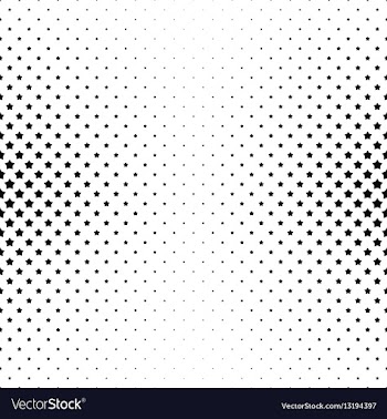 Black and white pentagram star pattern background vector image